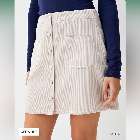 Twik Button Front Cordoroy Mini Skirt - - Picture 5 of 11